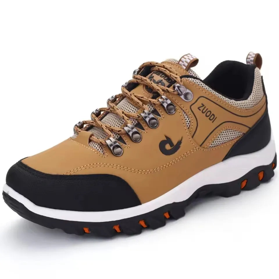 Men's Leather Casual Walking Shoes – Lightweight Tennis Sneakers