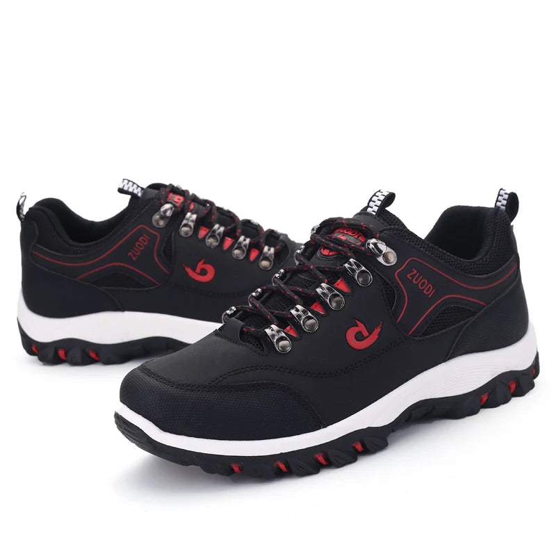 Men's Leather Casual Walking Shoes – Lightweight Tennis Sneakers