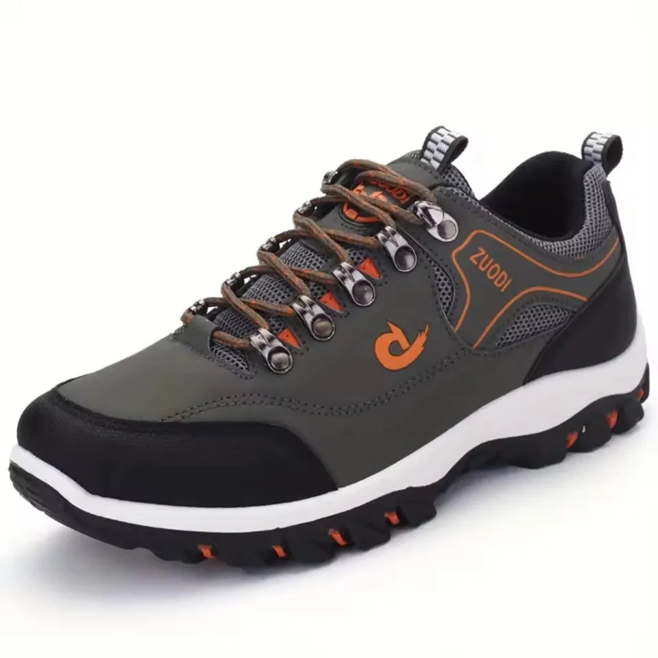 Men's Leather Casual Walking Shoes – Lightweight Tennis Sneakers