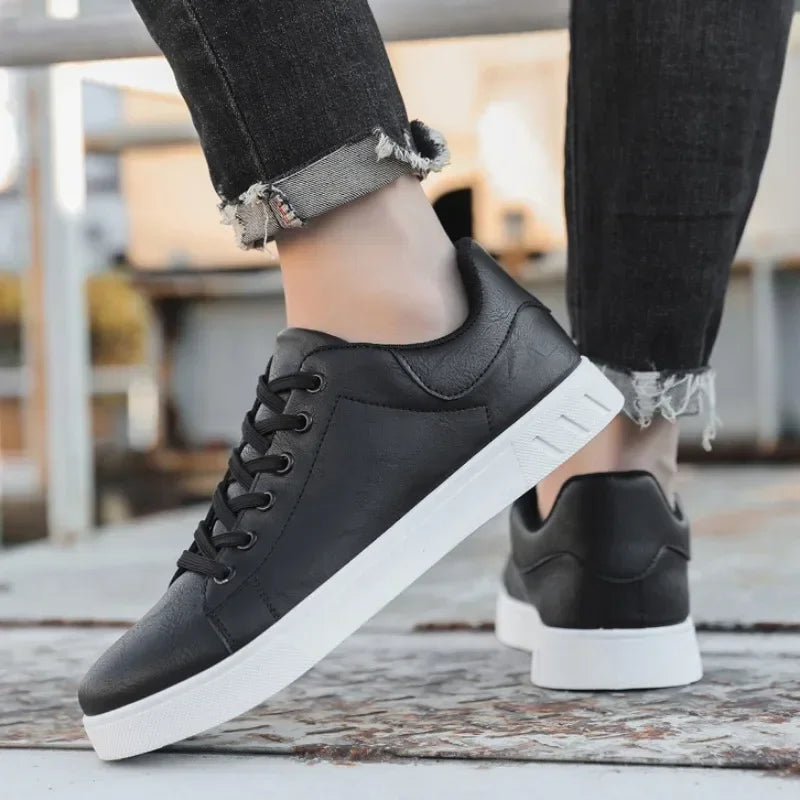 Men's British-Style Leather Loafers – Classic Flat Casual Shoes