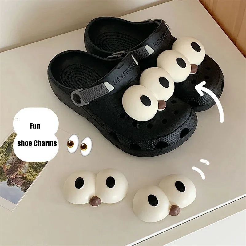 Shoe Buckle Charms – Cartoon Slipper Decorations (Set of 2)