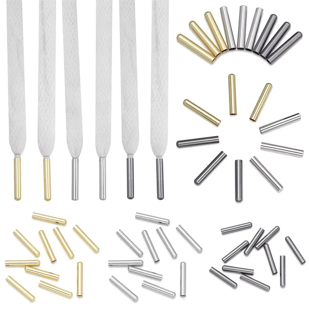 Shoelace Aglet Tips – Set of 10 (Metal, Unisex)