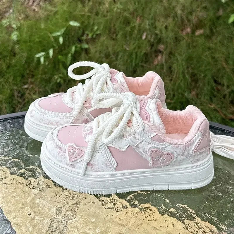 Women's Platform Sneakers – Y2K High-Sole Fashion Shoes