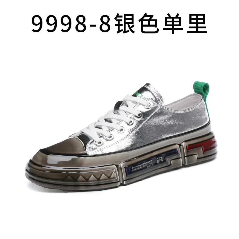 Men's Genuine Leather Casual Loafers – Comfortable Lace-Up Shoes