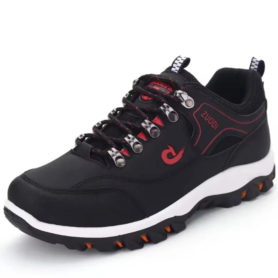 Men's Leather Casual Walking Shoes – Lightweight Tennis Sneakers