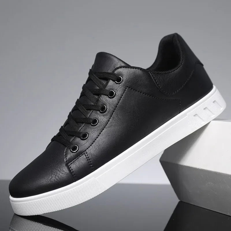 Men's British-Style Leather Loafers – Classic Flat Casual Shoes