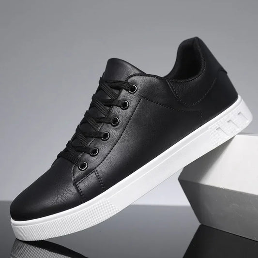Men's British-Style Leather Loafers – Classic Flat Casual Shoes