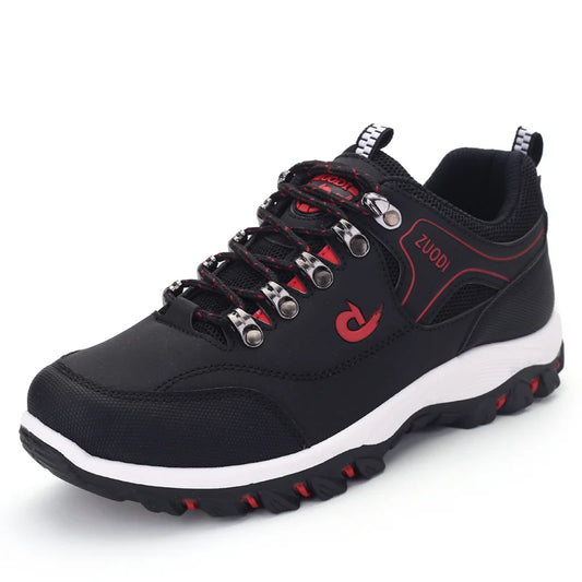 Men's Leather Casual Walking Shoes – Lightweight Tennis Sneakers
