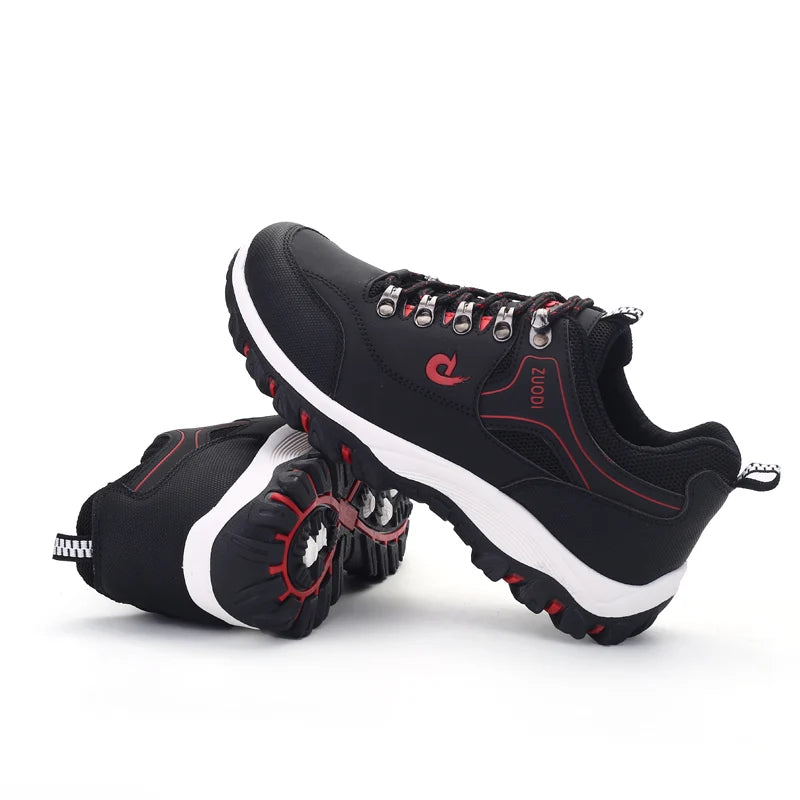 Men's Leather Casual Walking Shoes – Lightweight Tennis Sneakers